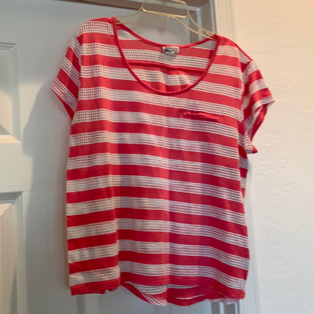 Converse ONE STAR Women’s vented Stripe Coral/White size XL